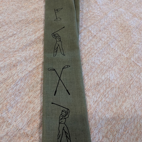 Vintage square golf tie made in Vermont Flamstead - Picture 3 of 8